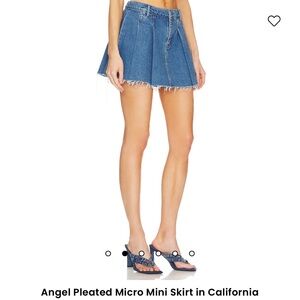 Lovers and Friends Pleated Jean Skirt